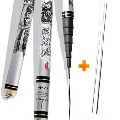 AYXAMO Canne a Peche,Canne a Peche Telescopique Canne à pêche télescopique en Fibre de Carbone Canne à Lancer Handheld 3.6m-7.2m(7.2m)