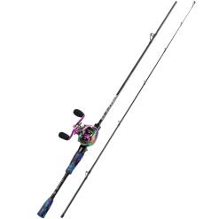 Sougayilang MX-2 Combo canne à pêche et moulinet à lancer d'appâts, 1,8 m/2,1 m, pour le brochet, la perche, le sandre, 1.8 Z-L