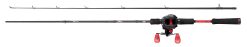 Abu Garcia Max X Combo Ensemble Canne et Moulinet Casting pour la pêche des carnassiers au leurre en Eau Douce 1,98 m/10-40 g Noir/Rouge