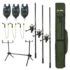 FISH-XPRO Carpset Pro Improve Set | 3-Cannes | Ensemble Carpe