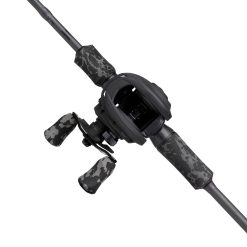 Abu Garcia MAX X Black Ops Canne à pêche au lancer et moulinet, 1.98 m 10-40g, Ensemble pour la pêche en rivière, combos baitcasting pour les pêcheurs en eau douce, Brochet, perche et sandre - Noir